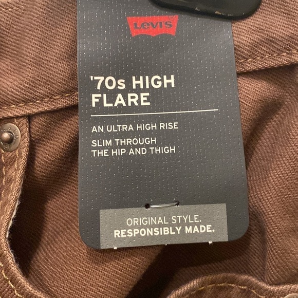 Levi’s 70’s Ultra High-rise Flare Jeans Brown Size 29 - Picture 6 of 9